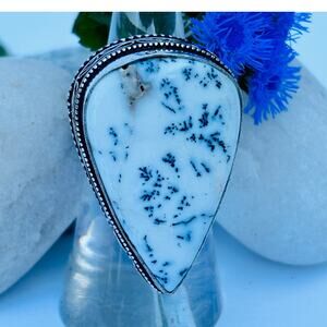 925 Sterling Dendrite Ring Size 7
